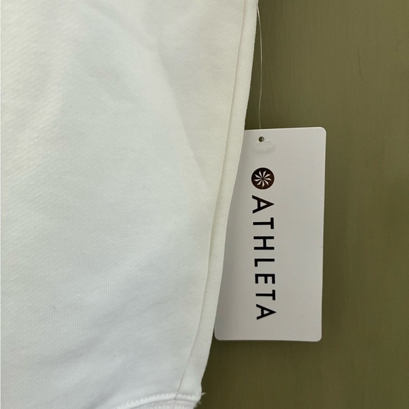 NWT ATHLETA HEAVYWEIGHT TERRY WHITE DOLMAN TOP SZ L - Picture 5 of 7